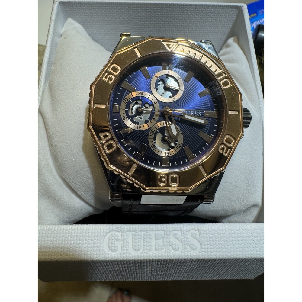 Guess Men's Watch PRIME GW0704G2 Leather - Picture 5 of 11
